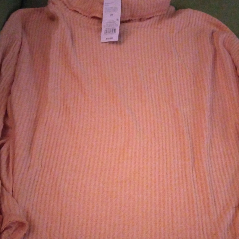 wild fable Ribbed Turtleneck Sweater - Peach